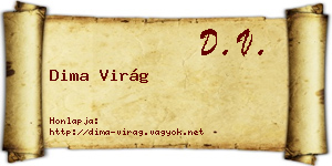 Dima Virág névjegykártya
